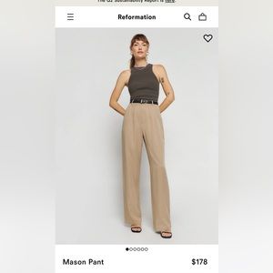 Reformation trouser pant